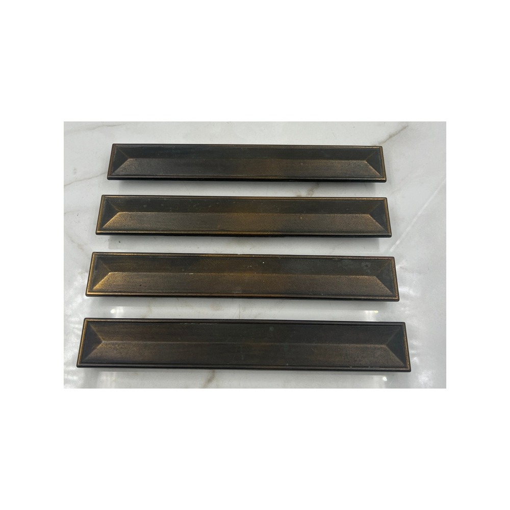 VTG Keeler Brass Co Bronze Drawer Pulls Handles Set of 4 10 inch KBC N4866